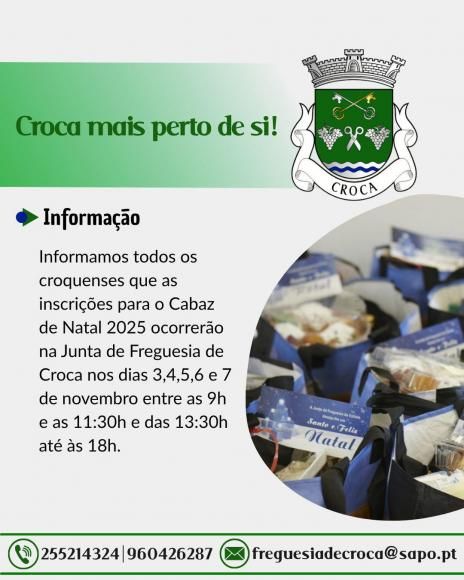 INSCRI&Ccedil;&Otilde;ES CABAZ DE NATAL